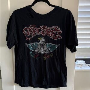 NWOT Aerosmith distressed tee